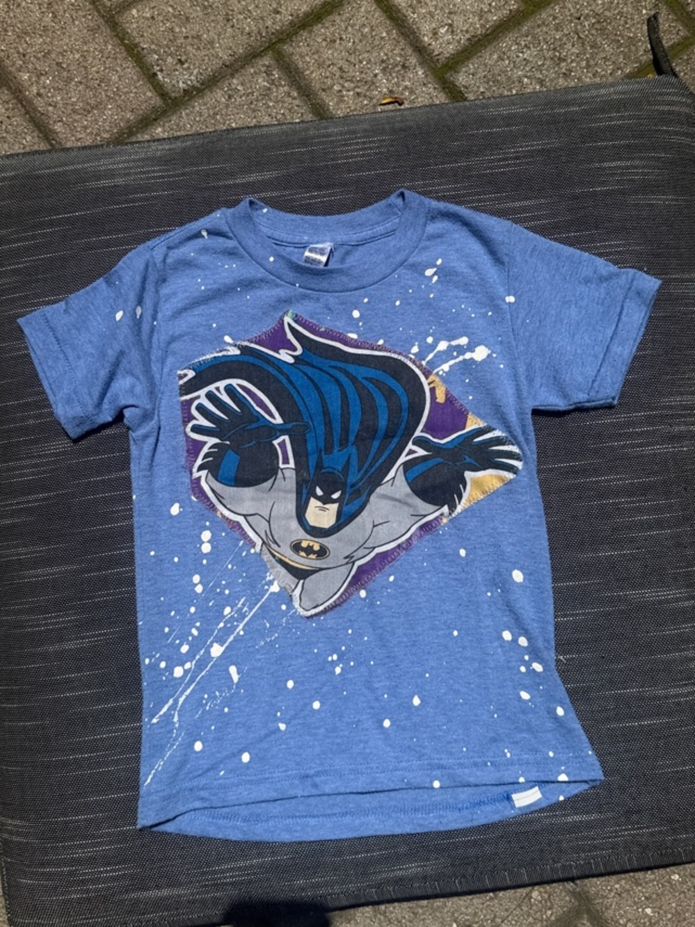 Fruit of the Loom Blue Batman Splash Graphic Tee